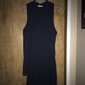 Dark Grey Long Sleeve Sweater Dress